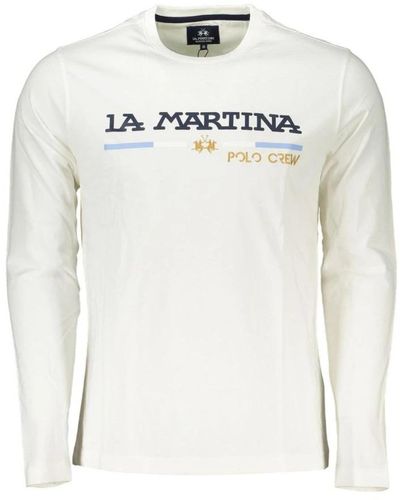 La Martina Long Sleeve Tops - White