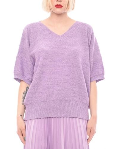 Marella V-Neck Knitwear - Purple