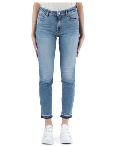 BOSS Slim fit jeans mit fünf taschen - Blau