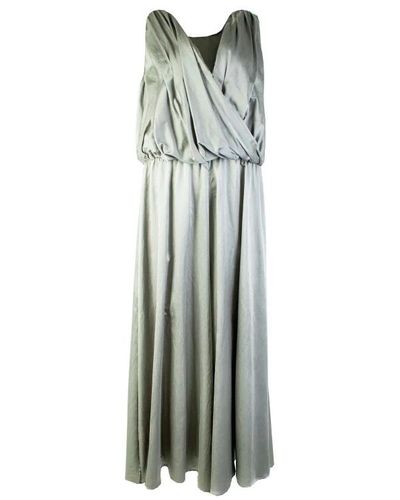 Lardini Grey elegant dungarees silk dress - Verde