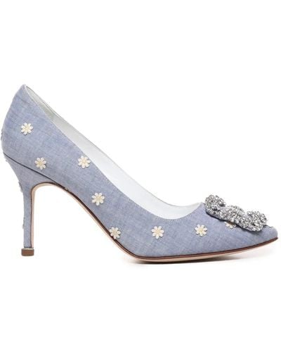 Manolo Blahnik Shoes > heels > pumps - Bleu
