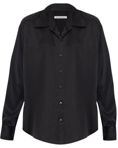 T By Alexander Wang Camisa con top cosido - Negro