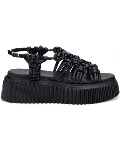 Agl Attilio Giusti Leombruni Shoes > sandals > flat sandals - Noir