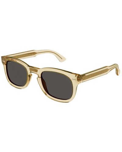 Gucci Gafas de sol transparentes marrón/gris - Metálico