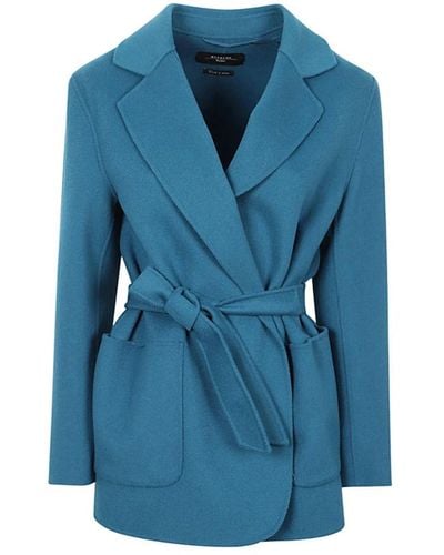 Weekend by Maxmara Coats > belted coats - Bleu