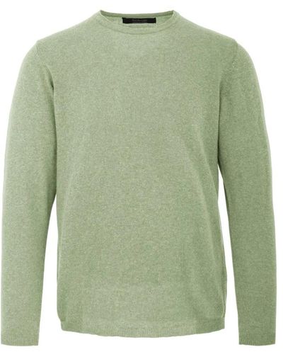 Bomboogie Pullover girocollo in maglia rasata faded - Verde