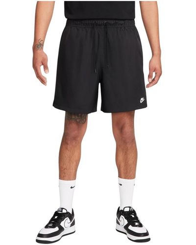 Nike Gewebte flow club bermuda shorts - Schwarz