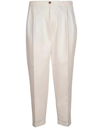 BRIGLIA Slim-Fit Trousers - White