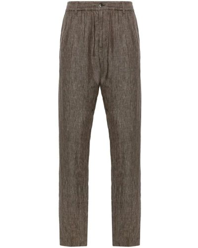 Emporio Armani Straight Trousers - Grey