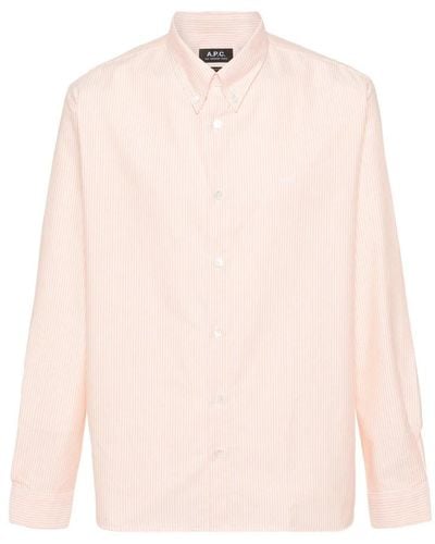 A.P.C. Casual Shirts - Pink