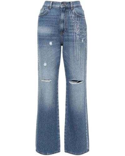 Twin Set Jeans > straight jeans - Bleu