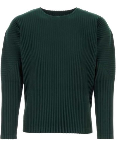 Issey Miyake Knitwear > round-neck knitwear - Vert