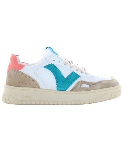 Victoria Sneakers bianco rosa - Blu