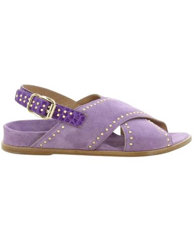 Laura Bellariva Shoes > sandals > flat sandals - Violet