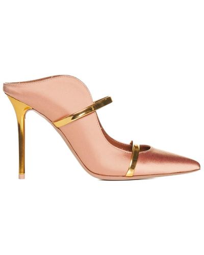 Malone Souliers Rosa+oro satin sandalen - Pink
