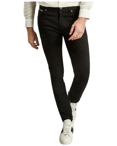 Nudie Jeans 12.75 oz. black organic cotton Lean Dean jeans - Schwarz
