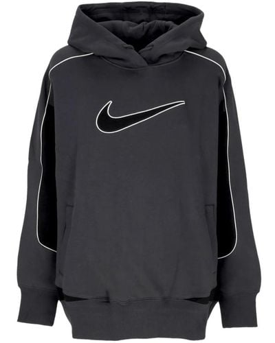 Nike Oversize anthracite sportswear hoodie - Schwarz