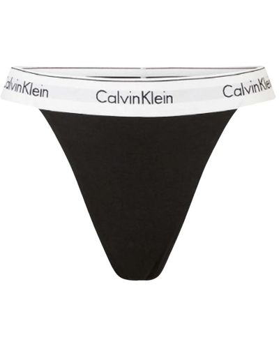 Calvin Klein Moderno algodón negro tanga