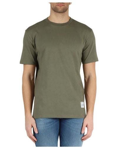 Replay Baumwoll t-shirt mit logo - Grün