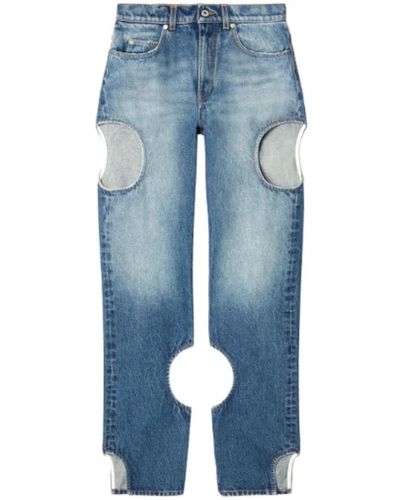 Off-White c/o Virgil Abloh Loose-Fit Jeans - Blue