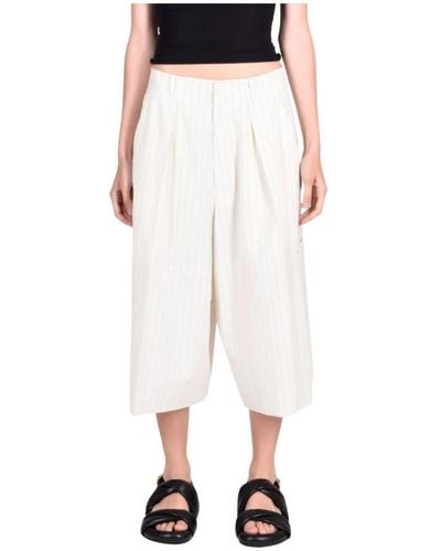 MM6 by Maison Martin Margiela Cropped Trousers - White