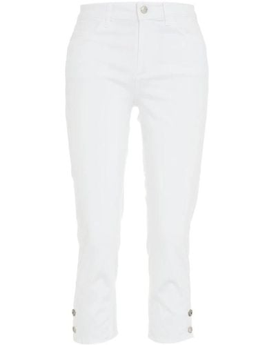 Liu Jo Cropped jeans con dettagli logo - Bianco