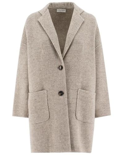 Le Tricot Perugia Coats > single-breasted coats - Marron
