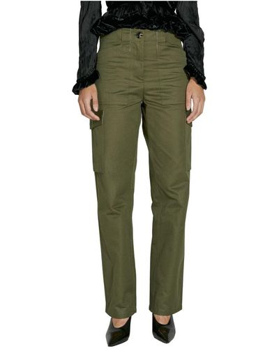 Rabanne Trousers > slim-fit trousers - Vert