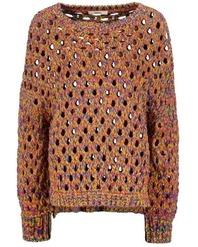 ODEEH Knitwear > round-neck knitwear - Marron