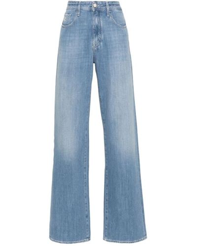 Jacob Cohen Blaue jeans mit gewaschenem denim und gesticktem logo