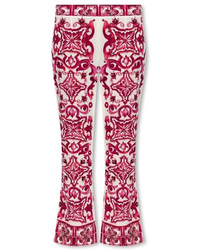 Dolce & Gabbana Pantaloni di seta - Rosso
