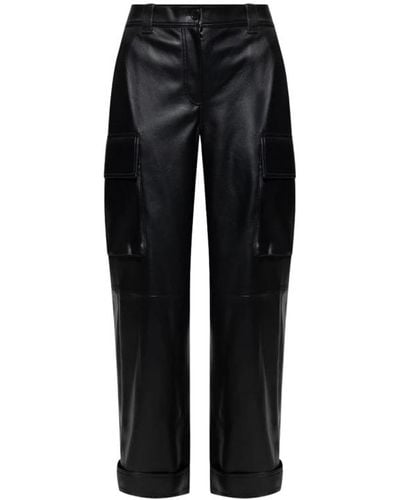 Stand Studio Faux leather trousers - Schwarz
