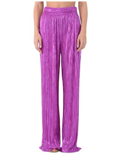 ACTUALEE Wide Trousers - Purple