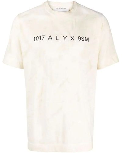 1017 ALYX 9SM Magliette in cotone con stampa logo - Bianco