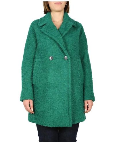 Marella Cappotto verde in misto lana