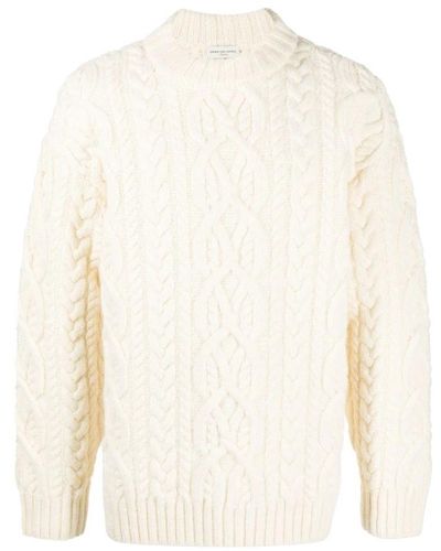Dries Van Noten Rundhals strickware, napoleon sweater 005 - Weiß