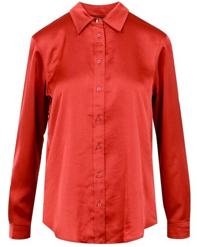 Ralph Lauren Seidene Freizeithemden mit klassischem Kragen - Rot