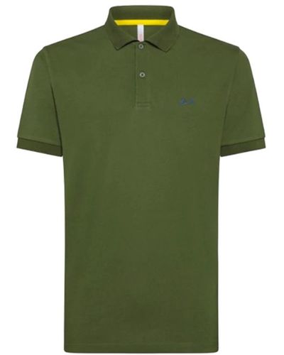 Sun 68 Einfarbiges regular polo shirt in dunkelgrün
