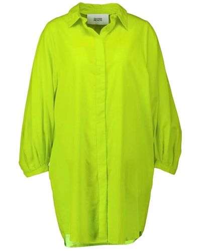 Silvian Heach Gelbe tunika bluse mit weiten ärmeln - Grün
