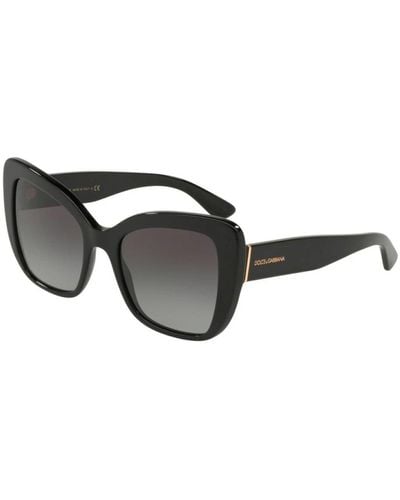 Dolce & Gabbana Cat-eye Sunglasses, Sunglasses, Gray Lenses - Black