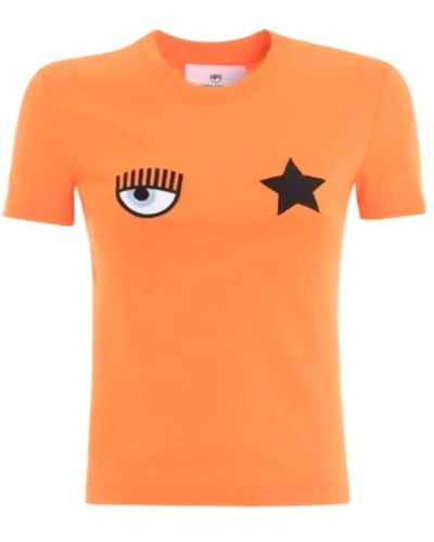 Chiara Ferragni Tops > t-shirts - Orange