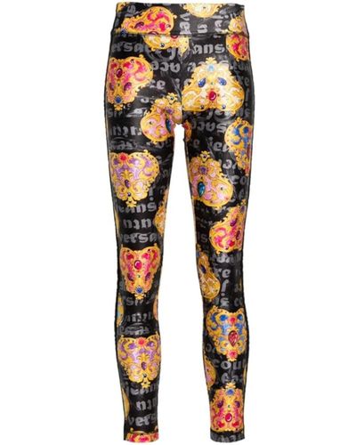 Versace Jeans Couture Heart couture print leggings - Gelb