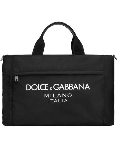 Dolce & Gabbana Nylon logo duffel tasche italien - Schwarz