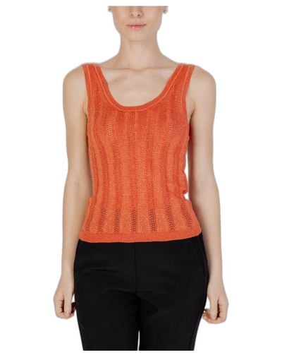 Jacqueline De Yong Tops > sleeveless tops - Orange