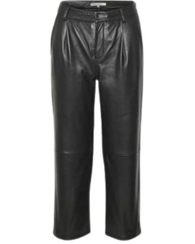 Gestuz Leather Pants - Gray