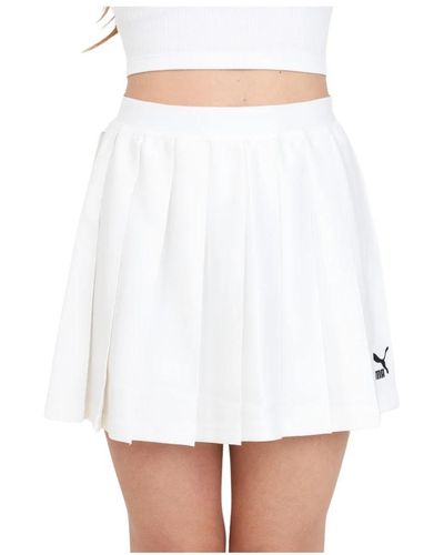 PUMA Classics falda plisada blanca - Blanco