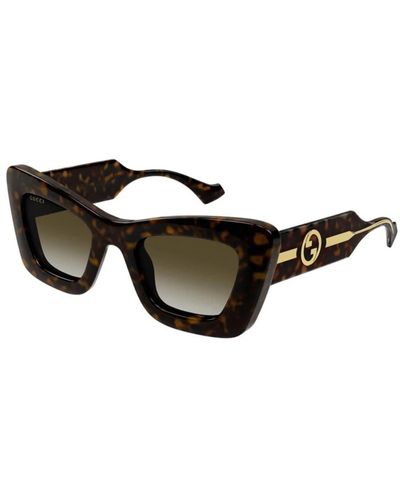 Gucci Stilvolle sonnenbrille in havana - Schwarz