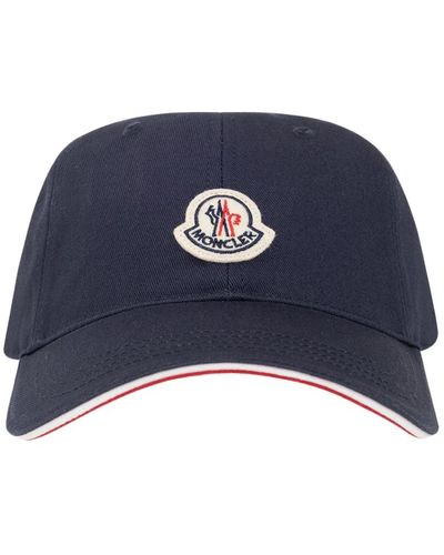 Moncler Logo baseball cap, marineblau und rot