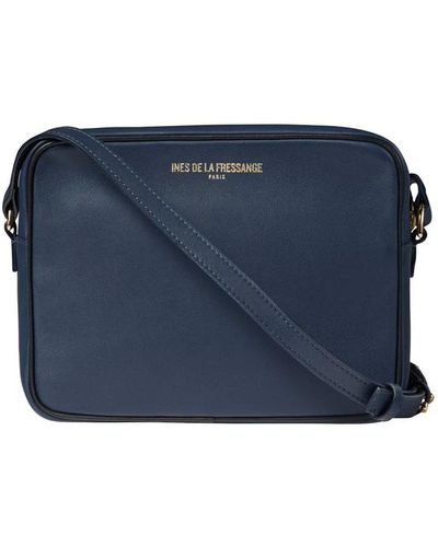 Ines De La Fressange Paris Marcia tasche in marineblau mit schwarzem besatz,marcia schultertasche