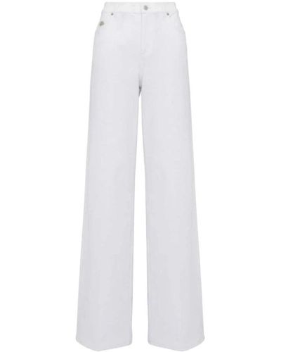Alexander McQueen Jeans pierna ancha blancos